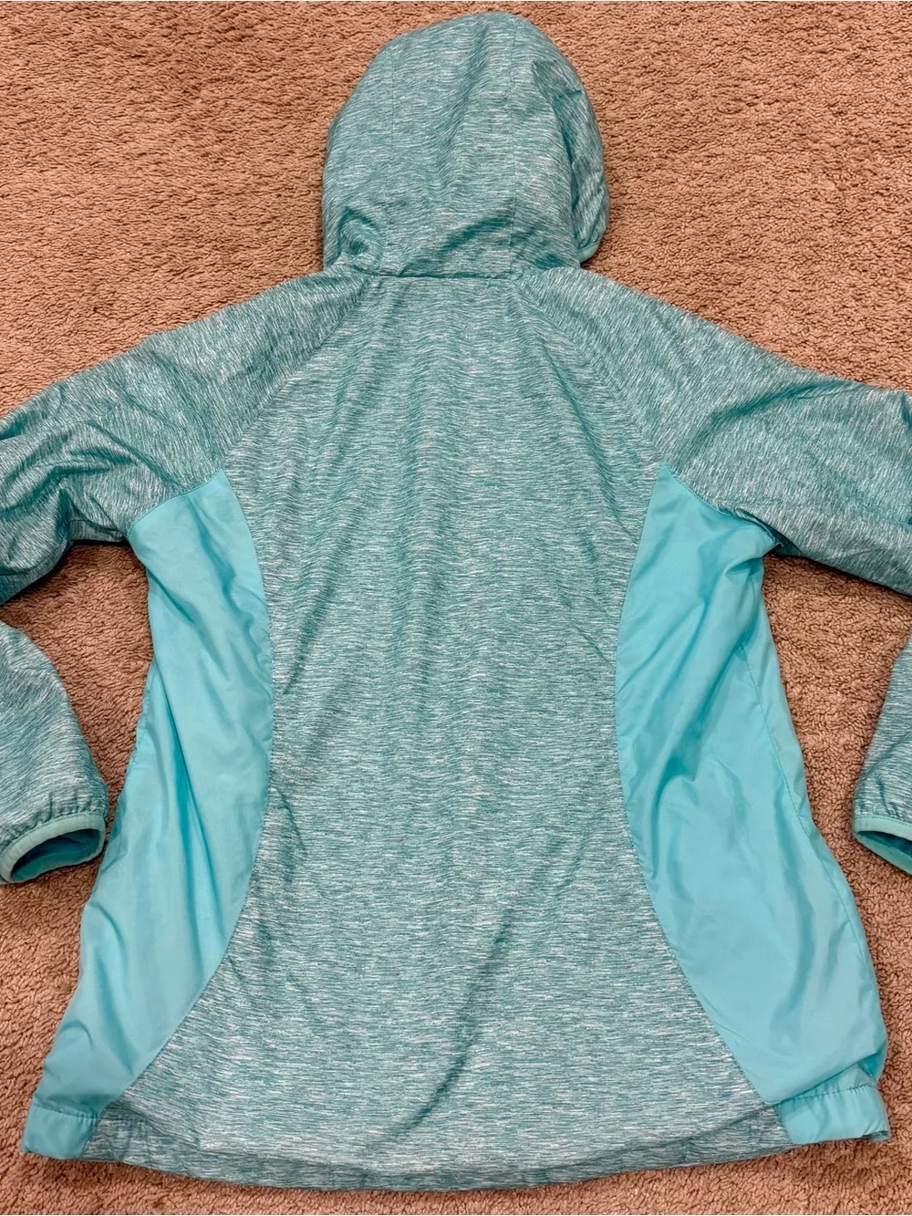 Free Country Water Resistant Jacket Hoodie Youth Girls L Teal Soft 14-16